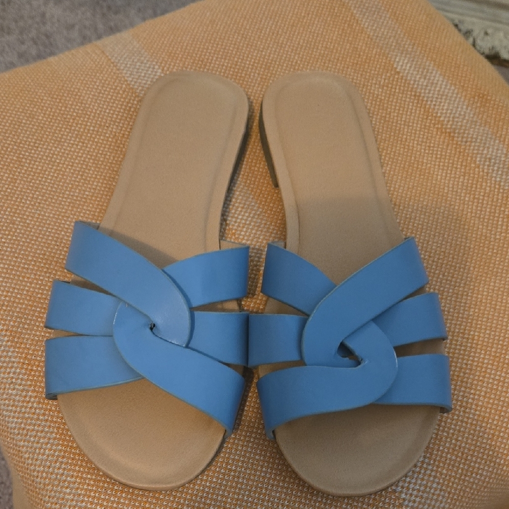 LOFT Blue Knot Slide Sandals